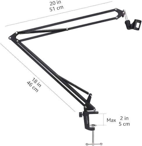 Heavy-Duty Microphone Desk Arm Stand Kit