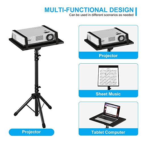 Adjustable Laptop Tripod Stand with Gooseneck Holder