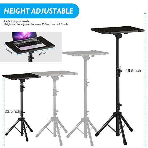 Adjustable Laptop Tripod Stand with Gooseneck Holder
