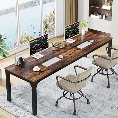 Tribesigns 78.7-Inch Extra Long Double Desk