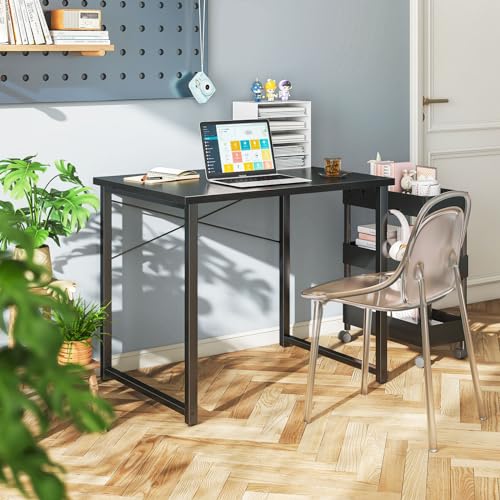 Modern 32 Inch Black Computer Desk for Home Office