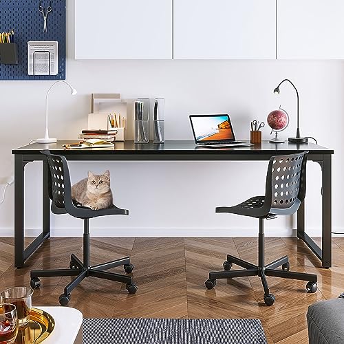 Coleshome 71" Modern Black Computer Desk