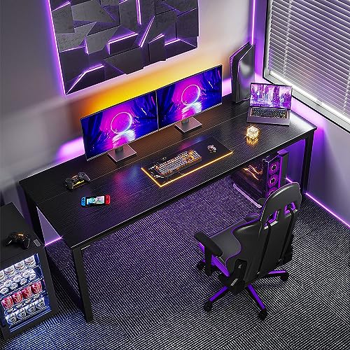 Coleshome 71" Modern Black Computer Desk