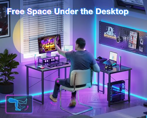 L Shaped Gaming Desk with Monitor Stand 51