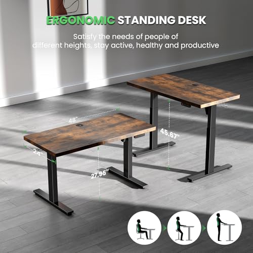 Adjustable Electric Standing Desk with Cable Management