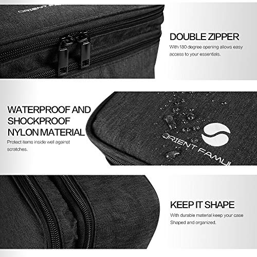 Waterproof Travel Electronics Organizer Bag - Black