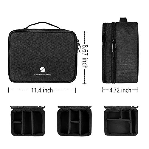Waterproof Travel Electronics Organizer Bag - Black