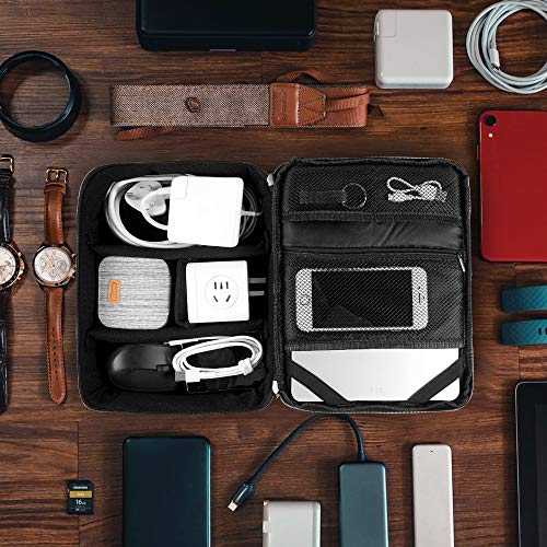 Waterproof Travel Electronics Organizer Bag - Black