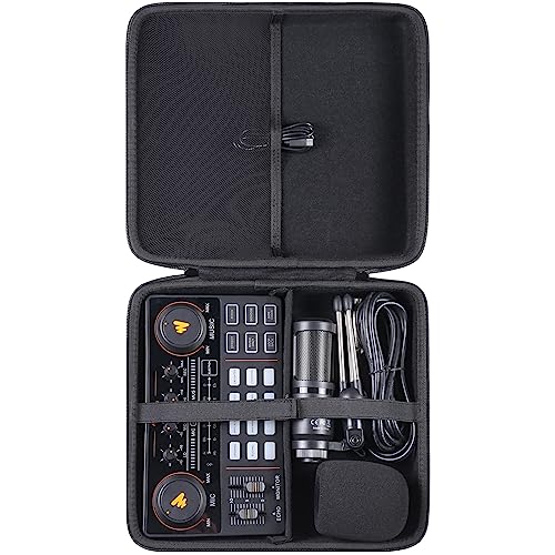 Khanka Hard Travel Case for Podcast Equipment