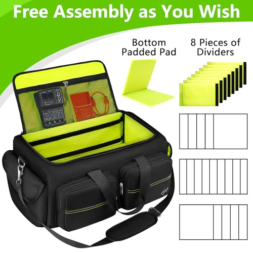 Large Capacity DJ Cable Bag with Pockets