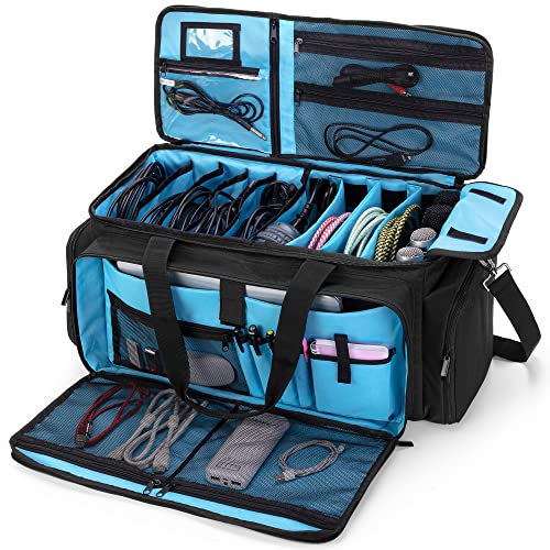 HODRANT DJ Gear Storage Bag with Padded Dividers