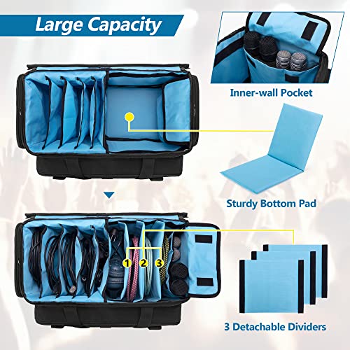 HODRANT DJ Gear Storage Bag with Padded Dividers
