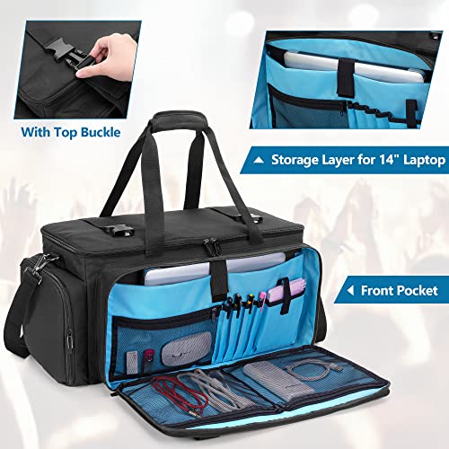 HODRANT DJ Gear Storage Bag with Padded Dividers