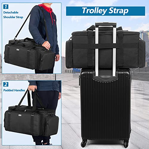 HODRANT DJ Gear Storage Bag with Padded Dividers