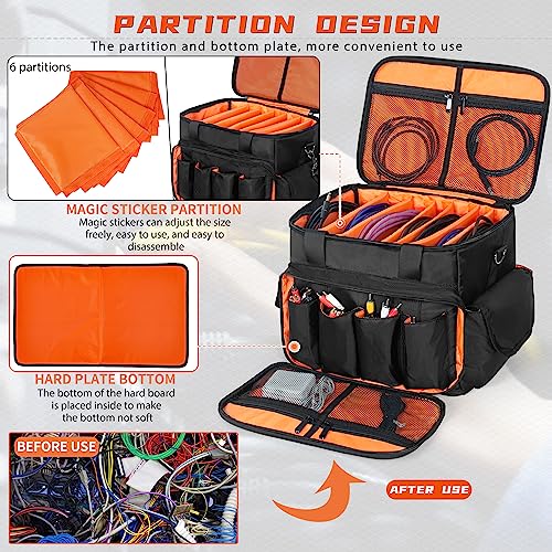 High Capacity DJ Cable Bag with Dividers