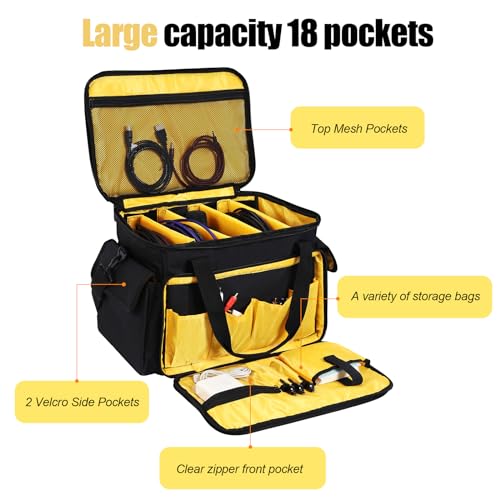 LEFOR·Z DJ Equipment Travel Gear Organizer Bag