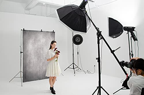 Vintage Grey Portrait Backdrop for Podcasts and Photography