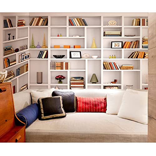 Maijoeyy 7x5ft White Bookshelf Video Conference Backdrop