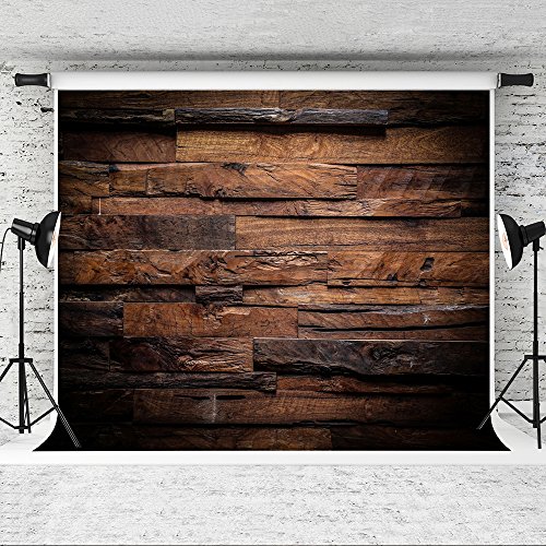 Rustic Brown Wood Photography Backdrop 7x5ft