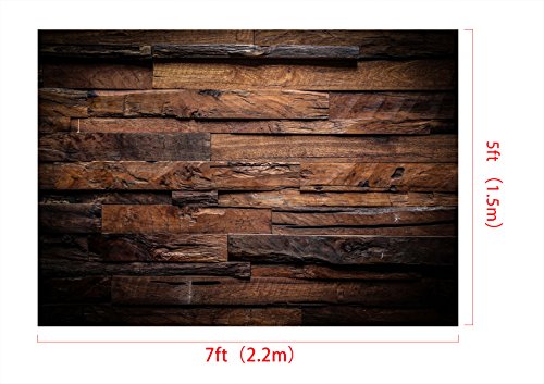 Rustic Brown Wood Photography Backdrop 7x5ft