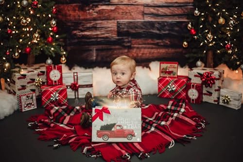 Rustic Brown Wood Photography Backdrop 7x5ft