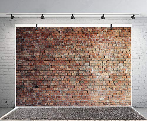 Vintage Red Brick Wall Photo Backdrop 10x8ft
