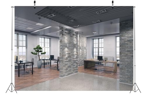 7x5ft Modern Office Backdrop for Video Calls