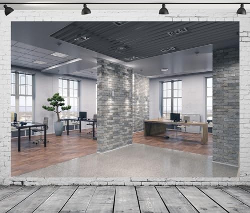 7x5ft Modern Office Backdrop for Video Calls