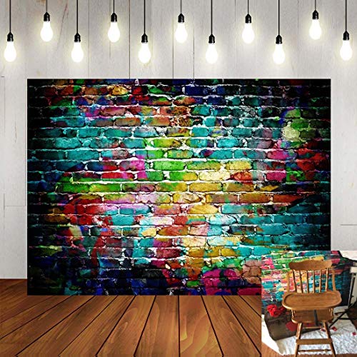 Colorful Graffiti Vinyl Backdrop for Kids Photos