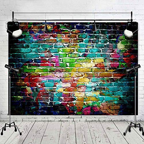 Colorful Graffiti Vinyl Backdrop for Kids Photos