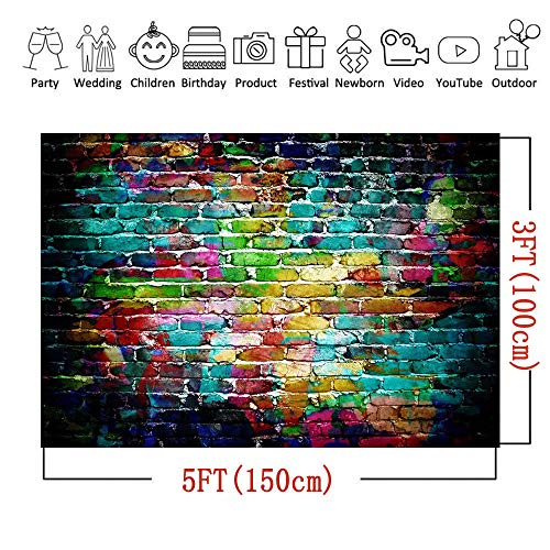 Colorful Graffiti Vinyl Backdrop for Kids Photos