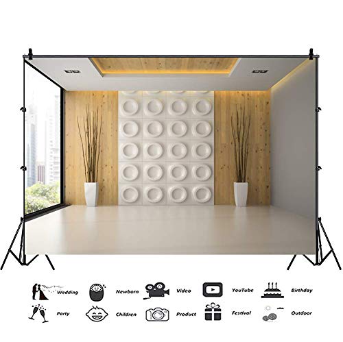 CSFOTO 5x3ft French Windows Video Backdrop