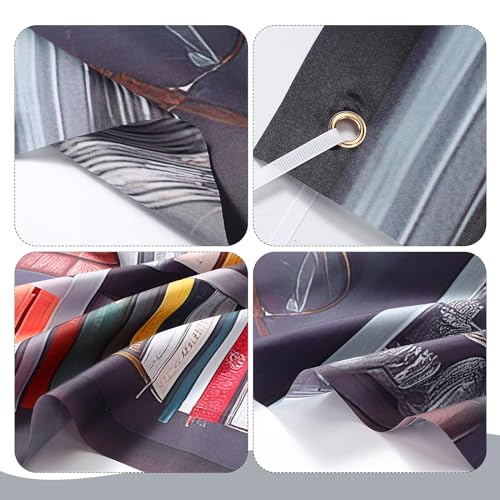 Classic 8x6ft Bookshelf Backdrop for Video Calls