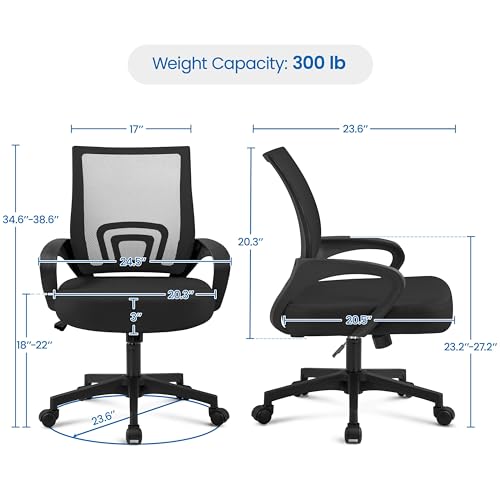 Yaheetech Ergonomic Mesh Office Chair 2-Pack