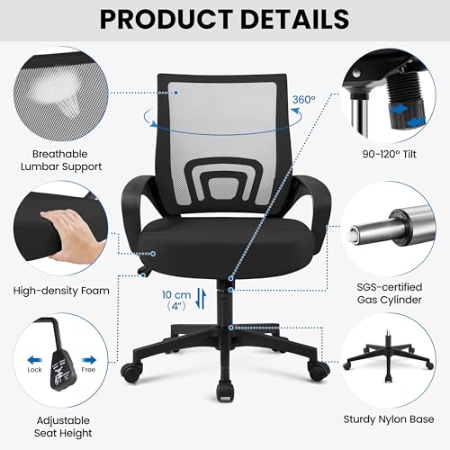 Yaheetech Ergonomic Mesh Office Chair 2-Pack