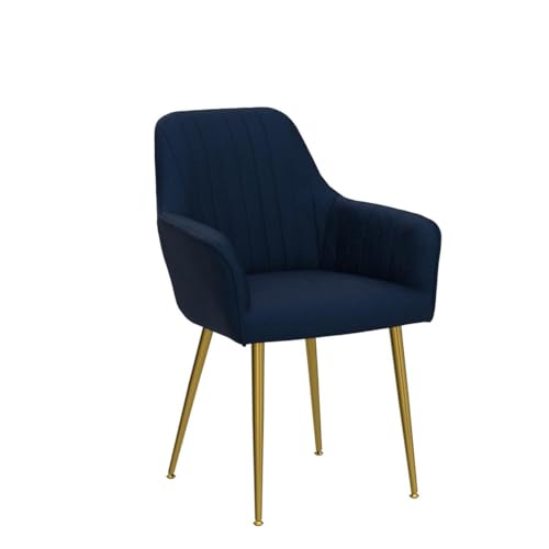 Velvet Accent Chairs with Gold Legs - Set of 2