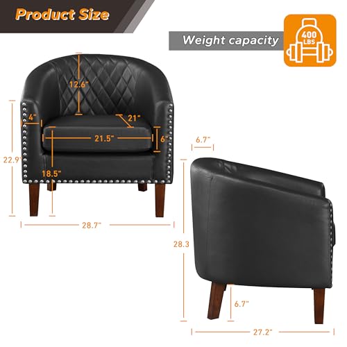 Prilinex Faux Leather Accent Chair Set of 2