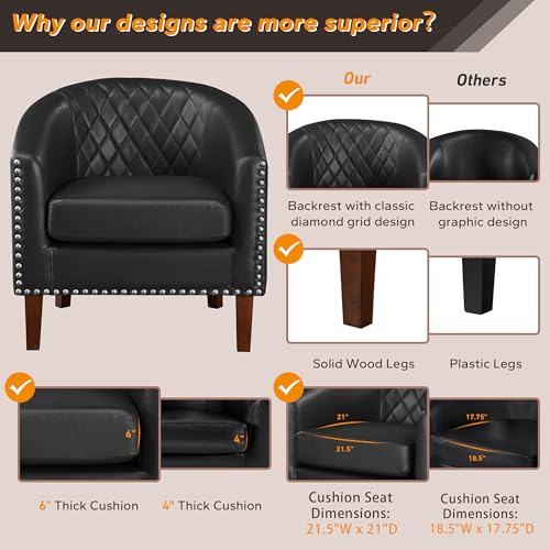 Prilinex Faux Leather Accent Chair Set of 2