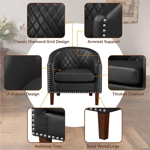 Prilinex Faux Leather Accent Chair Set of 2