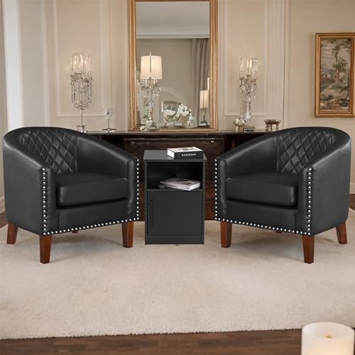 Prilinex Faux Leather Accent Chair Set of 2