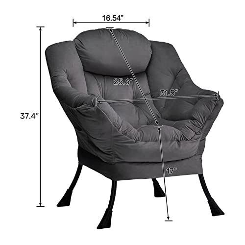 HollyHOME Large Comfy Reading Chair - Smoky Grey