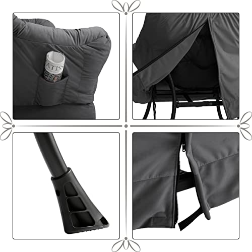 HollyHOME Large Comfy Reading Chair - Smoky Grey