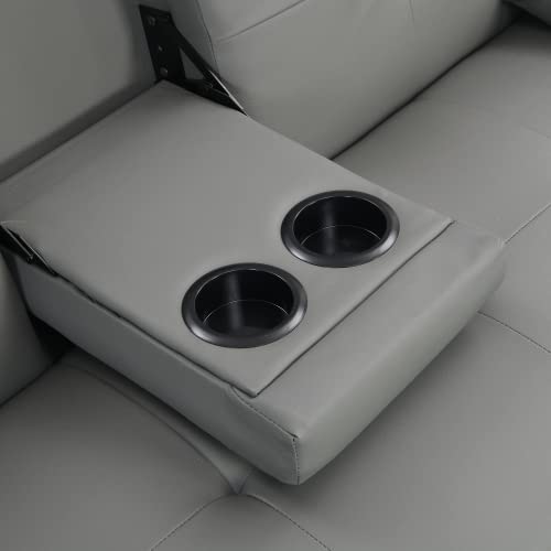 Convertible Futon Sofa Bed with Cup Holders