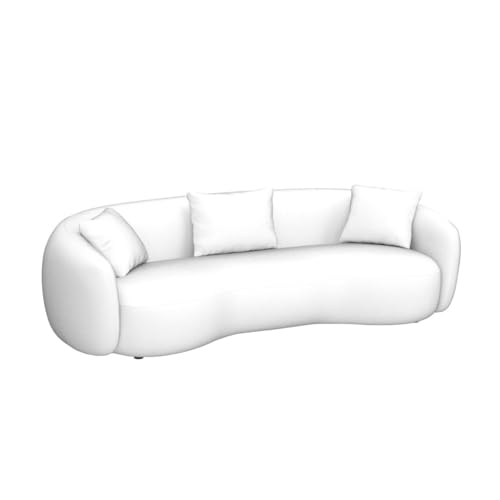 WILLIAMSPACE 94" Curved Boucle Sofa with Pillows