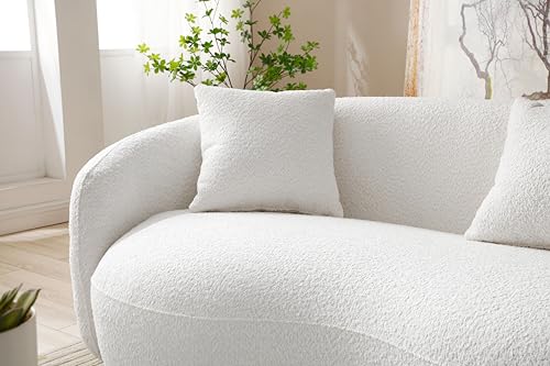 WILLIAMSPACE 94" Curved Boucle Sofa with Pillows