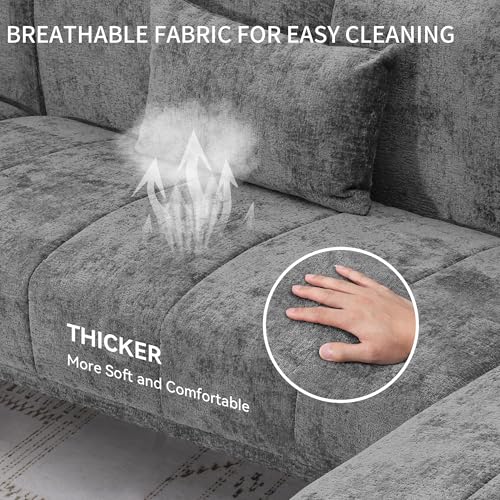 YITAHOME Modern U-Shaped Couch with USB Ports