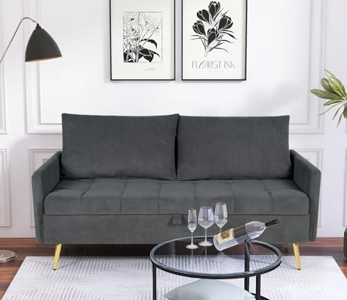 LINLUX 60" Velvet Loveseat with USB Ports
