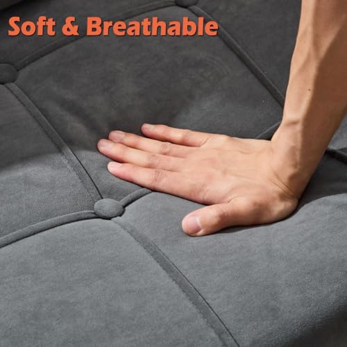 LINLUX 60" Velvet Loveseat with USB Ports