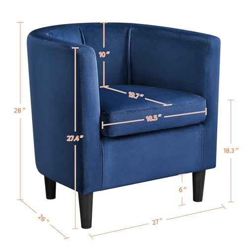 Yaheetech Modern Velvet Accent Chair Set of 2
