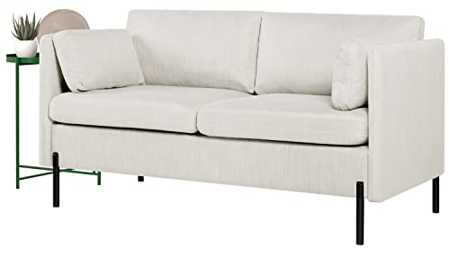 Modern Loveseat Sofa with Pillows and Metal Legs